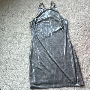 Silver metallic dress
